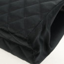 CHANEL Matelasse Chain Shoulder Bag Satin Black Gold CC Auth 154932SAV-14