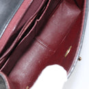 CHANEL Mini Matelasse Chain Shoulder Bag Leather Black Gold CC Auth 154933-10