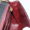 CHANEL Mini Matelasse Chain Shoulder Bag Leather Black Gold CC Auth 154933-20