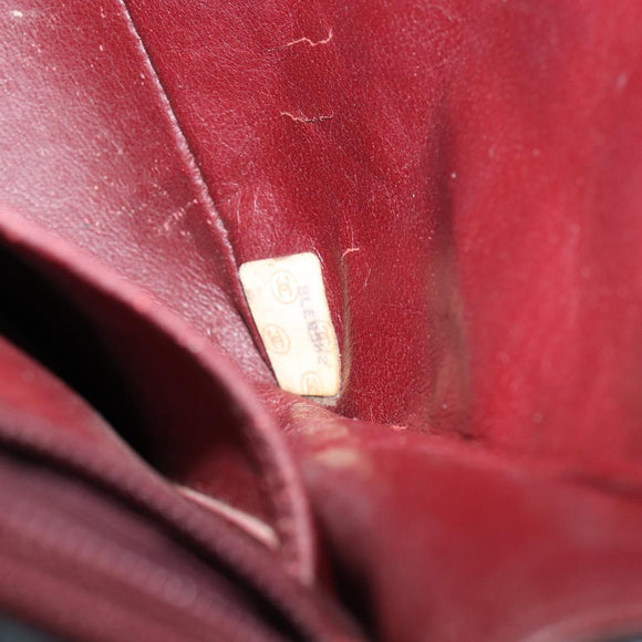 CHANEL Mini Matelasse Chain Shoulder Bag Leather Black Gold CC Auth 154933