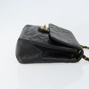 CHANEL Mini Matelasse Chain Shoulder Bag Leather Black Gold CC Auth 154933-3