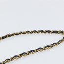 CHANEL Mini Matelasse Chain Shoulder Bag Leather Black Gold CC Auth 154933-8