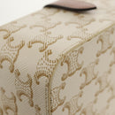 CELINE Triomphe Canvas Large Jewelry Case PVC White 4M0382DIU Auth 154934SM-10