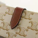 CELINE Triomphe Canvas Large Jewelry Case PVC White 4M0382DIU Auth 154934SM-12