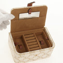 CELINE Triomphe Canvas Large Jewelry Case PVC White 4M0382DIU Auth 154934SM-15