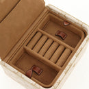 CELINE Triomphe Canvas Large Jewelry Case PVC White 4M0382DIU Auth 154934SM-19