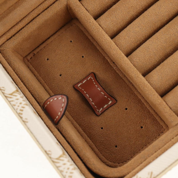 CELINE Triomphe Canvas Large Jewelry Case PVC White 4M0382DIU Auth 154934SM