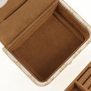 CELINE Triomphe Canvas Large Jewelry Case PVC White 4M0382DIU Auth 154934SM-24