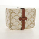 CELINE Triomphe Canvas Large Jewelry Case PVC White 4M0382DIU Auth 154934SM-6
