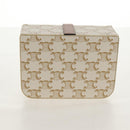 CELINE Triomphe Canvas Large Jewelry Case PVC White 4M0382DIU Auth 154934SM-7