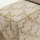 CELINE Triomphe Canvas Large Jewelry Case PVC White 4M0382DIU Auth 154934SM-8