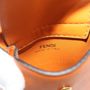 FENDI Multi Accessory Belt Belt Leather Orange Gold Auth 154935M-15