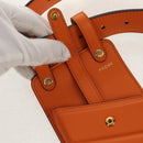 FENDI Multi Accessory Belt Belt Leather Orange Gold Auth 154935M-18