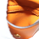 FENDI Multi Accessory Belt Belt Leather Orange Gold Auth 154935M-11