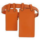 FENDI Multi Accessory Belt Belt Leather Orange Gold Auth 154935M-2