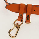 FENDI Multi Accessory Belt Belt Leather Orange Gold Auth 154935M-5