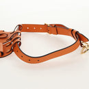 FENDI Multi Accessory Belt Belt Leather Orange Gold Auth 154935M-6