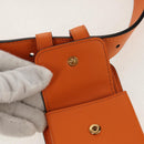 FENDI Multi Accessory Belt Belt Leather Orange Gold Auth 154935M-14