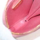 Miu Miu Matelasse Coin Purse Leather Pink Gold Auth 154936M-16