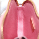 Miu Miu Matelasse Coin Purse Leather Pink Gold Auth 154936M-18