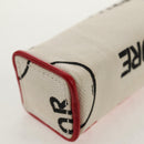 Christian Dior Hardcore Pouch Canvas White Red Auth 154937V-10