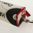 Christian Dior Hardcore Pouch Canvas White Red Auth 154937V-11