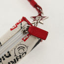 Christian Dior Hardcore Pouch Canvas White Red Auth 154937V-15