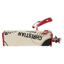 Christian Dior Hardcore Pouch Canvas White Red Auth 154937V-3