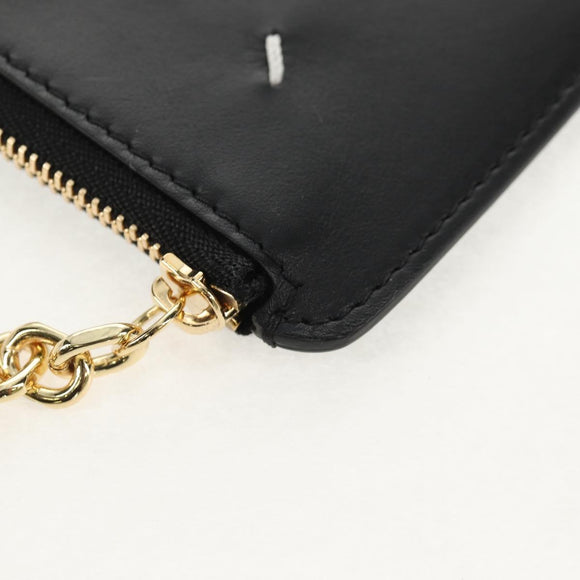 Maison Margiela 4 Stitch Fragment Case Compact Wallet Leather Black Auth 154938M