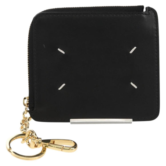 Maison Margiela 4 Stitch Fragment Case Compact Wallet Leather Black Auth 154938M