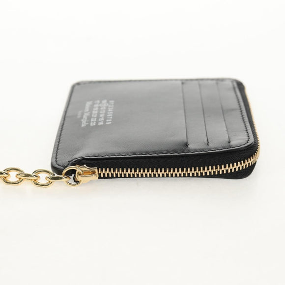 Maison Margiela 4 Stitch Fragment Case Compact Wallet Leather Black Auth 154938M