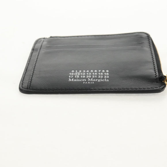 Maison Margiela 4 Stitch Fragment Case Compact Wallet Leather Black Auth 154938M