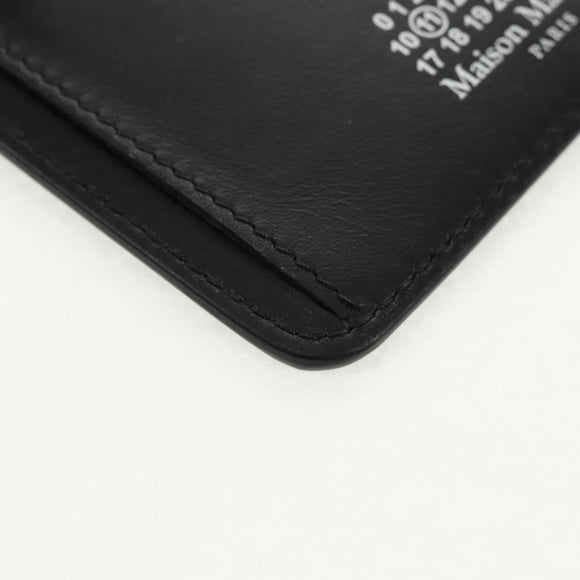 Maison Margiela 4 Stitch Fragment Case Compact Wallet Leather Black Auth 154938M