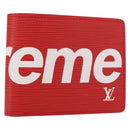 LOUIS VUITTON Epi Supreme Portefeuille Slender Wallet Red M67717 Auth 154943SM-1