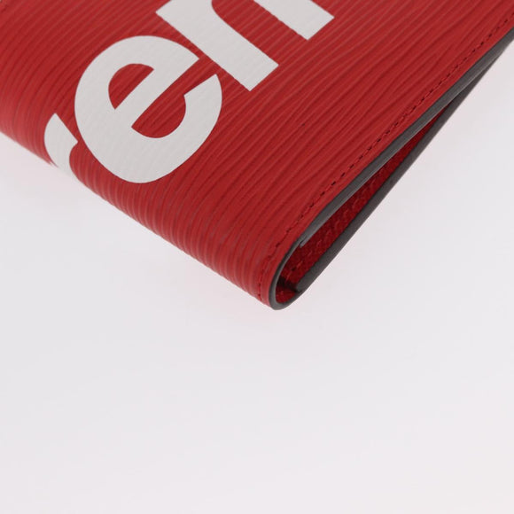 LOUIS VUITTON Epi Supreme Portefeuille Slender Wallet Red M67717 Auth 154943SM