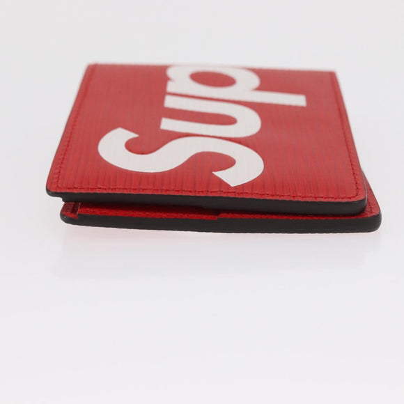 LOUIS VUITTON Epi Supreme Portefeuille Slender Wallet Red M67717 Auth 154943SM