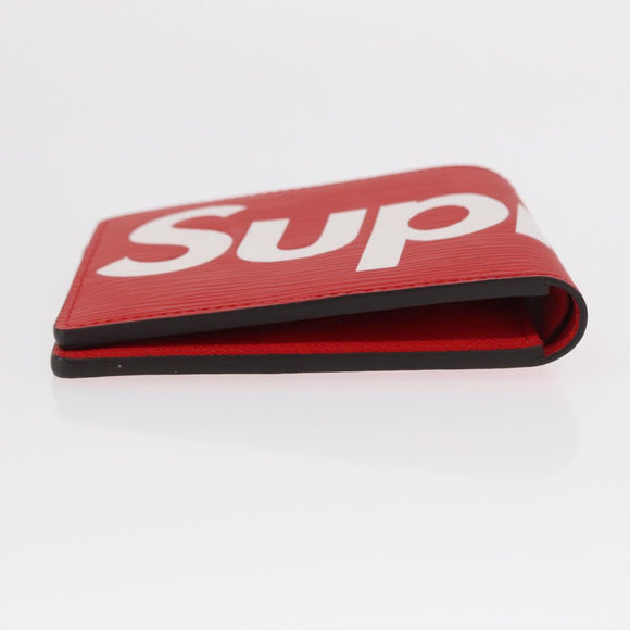 LOUIS VUITTON Epi Supreme Portefeuille Slender Wallet Red M67717 Auth 154943SM