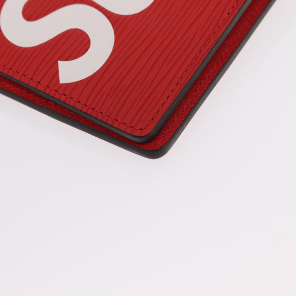 LOUIS VUITTON Epi Supreme Portefeuille Slender Wallet Red M67717 Auth 154943SM