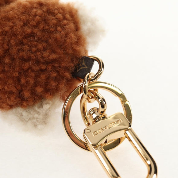 LOUIS VUITTON Porte Cles LV Teddy Bear Key Holder Mohair M69854 Auth 154944SAM
