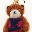 LOUIS VUITTON Porte Cles LV Teddy Bear Key Holder Mohair M69854 Auth 154944SAM-3