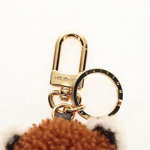LOUIS VUITTON Porte Cles LV Teddy Bear Key Holder Mohair M69854 Auth 154944SAM