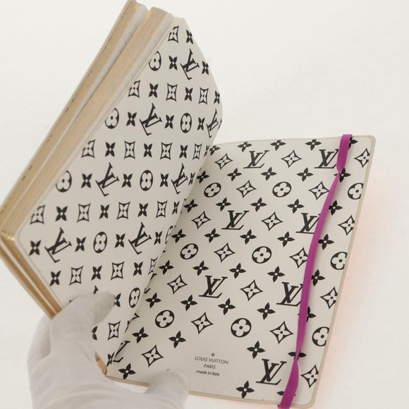 LOUIS VUITTON Monogram Giant Notebook Cover MM Note Cover Purple LV Auth 154945M