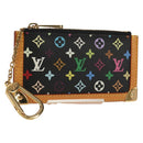 LOUIS VUITTON Multicolor Pochette Cles Coin Purse Black M13664 LV Auth 154947V-1