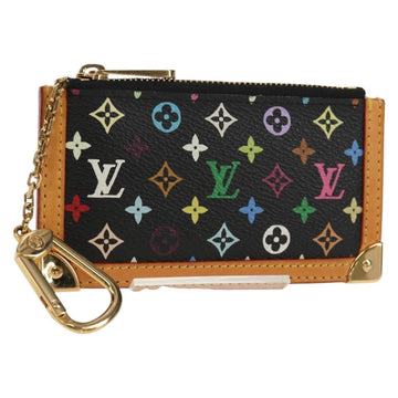 LOUIS VUITTON Multicolor Pochette Cles Coin Purse Black M13664 LV Auth 154947V