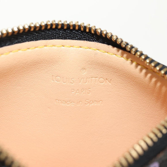 LOUIS VUITTON Multicolor Pochette Cles Coin Purse Black M13664 LV Auth 154947V