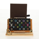 LOUIS VUITTON Multicolor Pochette Cles Coin Purse Black M13664 LV Auth 154947V-12