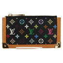 LOUIS VUITTON Multicolor Pochette Cles Coin Purse Black M13664 LV Auth 154947V-13