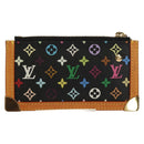 LOUIS VUITTON Multicolor Pochette Cles Coin Purse Black M13664 LV Auth 154947V-2