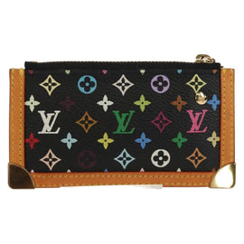 LOUIS VUITTON Multicolor Pochette Cles Coin Purse Black M13664 LV Auth 154947V - 0