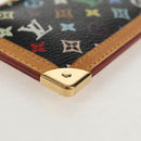 LOUIS VUITTON Multicolor Pochette Cles Coin Purse Black M13664 LV Auth 154947V-7